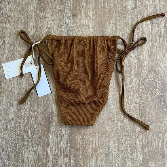 Good American Always Fits Tiny Ties Bottom in Bronze Brown 001 Size 3/4 - Picture 8 of 10